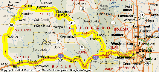 Map of Trip 1989